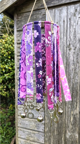 Stoff windspiel lila mix - stoff,
