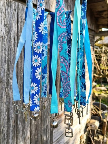 Stoff windspiel blau mix - stoff,